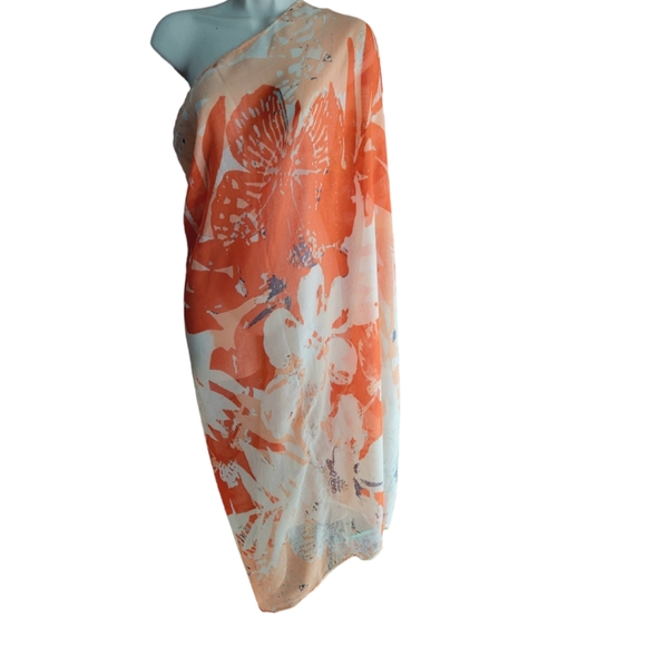 Bijou brigette Extra Large Abstract Floral scarf Size 38x72 - Picture 1 of 5